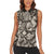 Wild Animal Skins Women Sleeveless Polo Shirt Snake and Crocodile Mix Skin - Wonder Print Shop