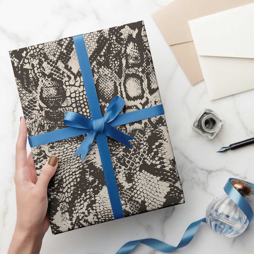 African Wild Animal Skins Wrapping Paper Snake and Crocodile Mix Skin - Wonder Print Shop