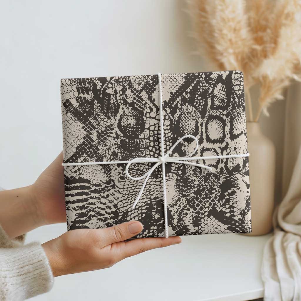 African Wild Animal Skins Wrapping Paper Snake and Crocodile Mix Skin - Wonder Print Shop