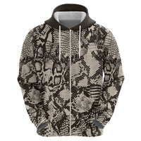 Wild Animal Skins Zip Hoodie Snake and Crocodile Mix Skin - Wonder Print Shop