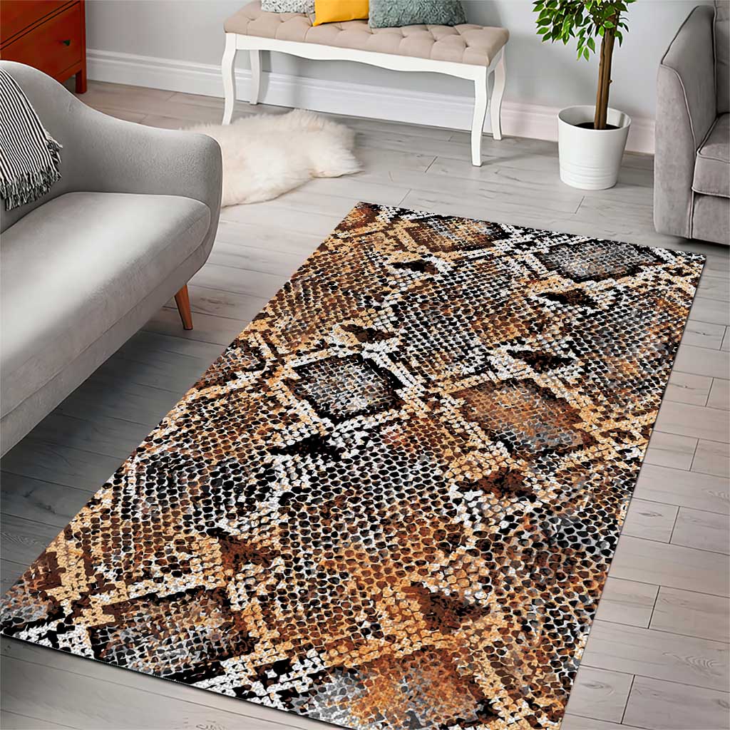 Wild Animal Skins Area Rug Vintage Snake Skin Pattern - Wonder Print Shop