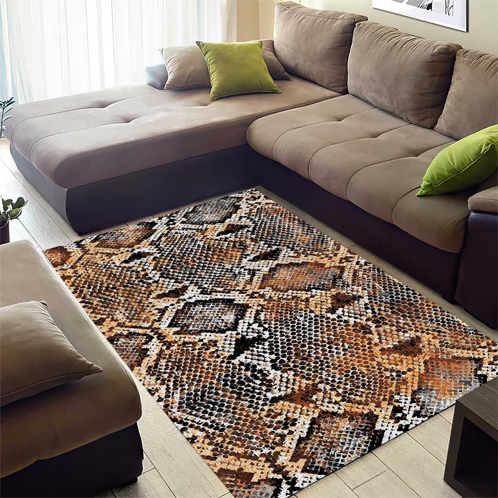 Wild Animal Skins Area Rug Vintage Snake Skin Pattern - Wonder Print Shop