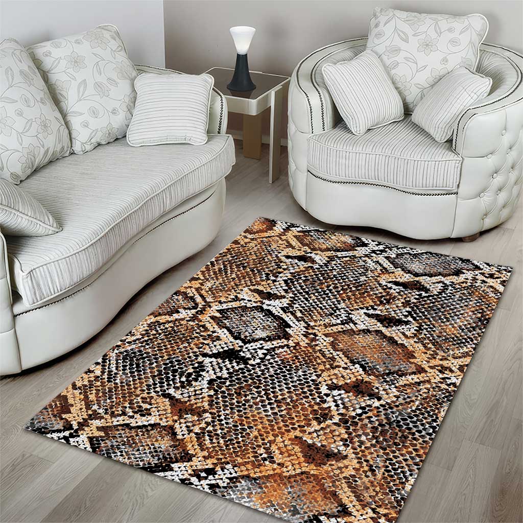 Wild Animal Skins Area Rug Vintage Snake Skin Pattern - Wonder Print Shop