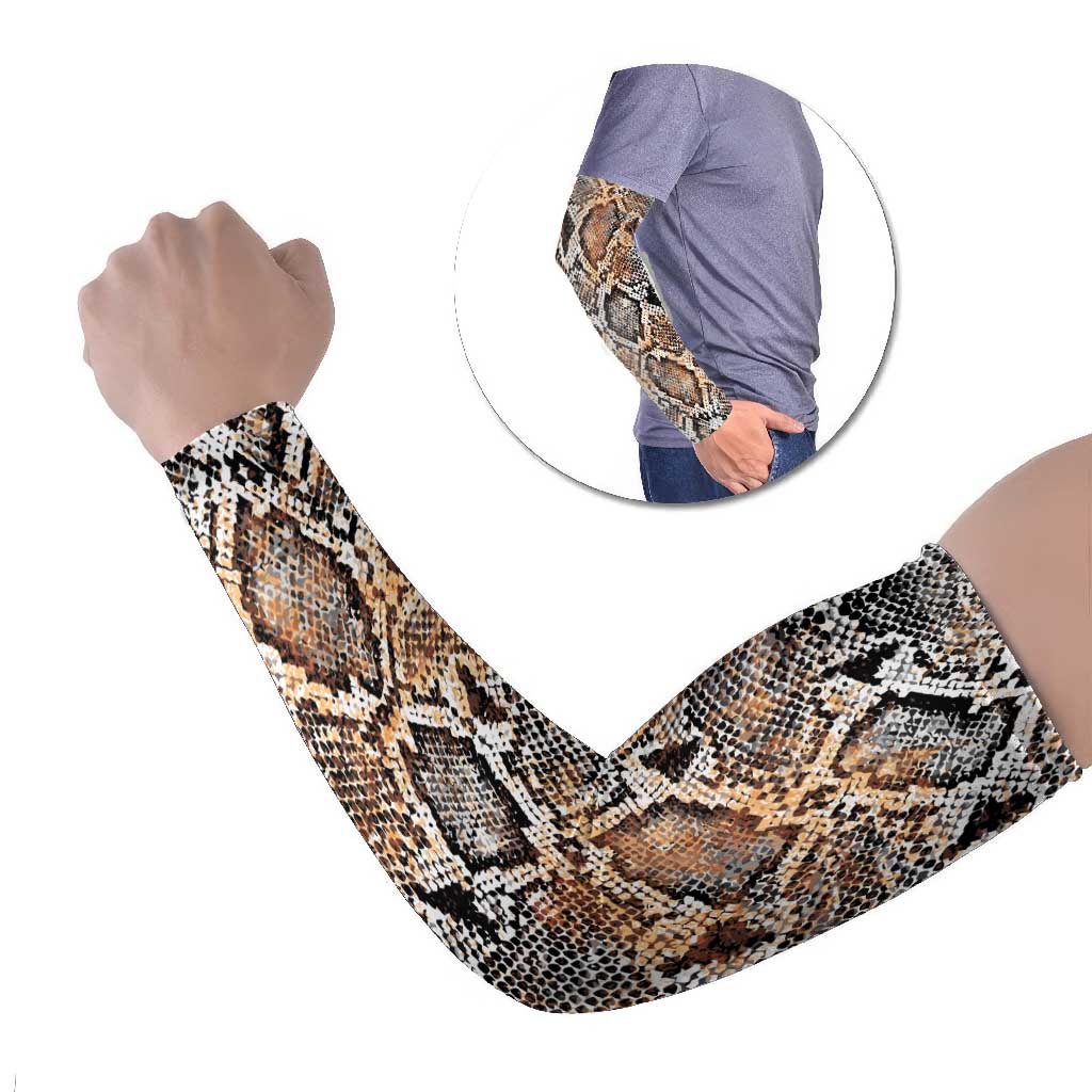 Wild Animal Skins Arm Sleeves Vintage Snake Skin Pattern - Wonder Print Shop