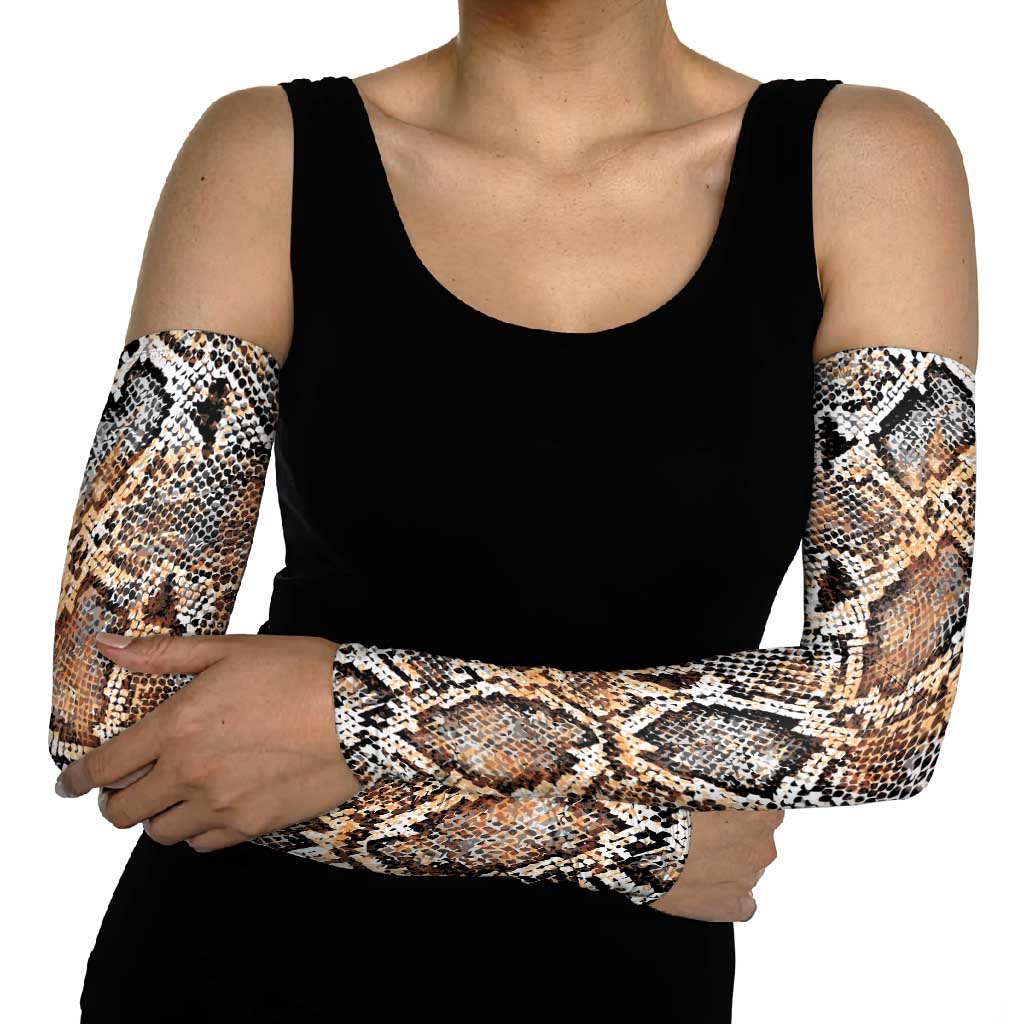 Wild Animal Skins Arm Sleeves Vintage Snake Skin Pattern - Wonder Print Shop