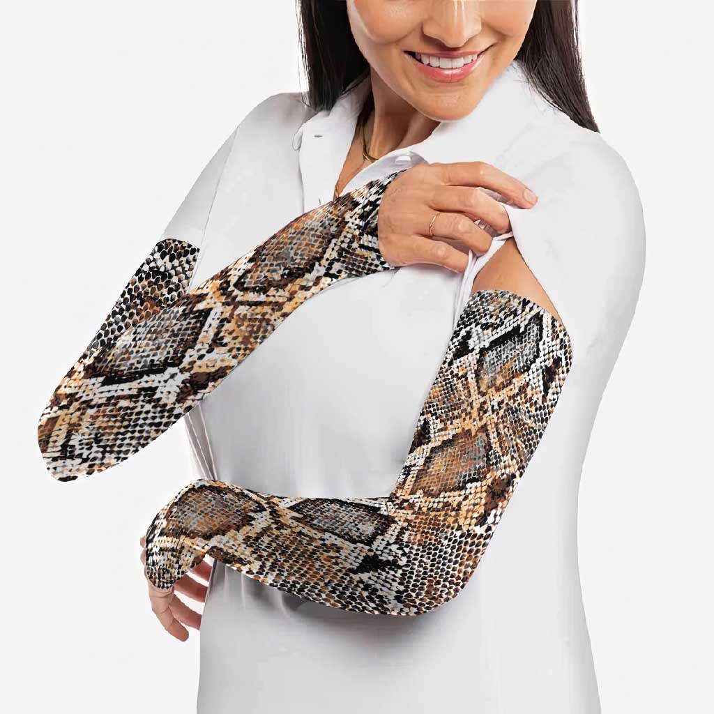Wild Animal Skins Arm Sleeves Vintage Snake Skin Pattern - Wonder Print Shop