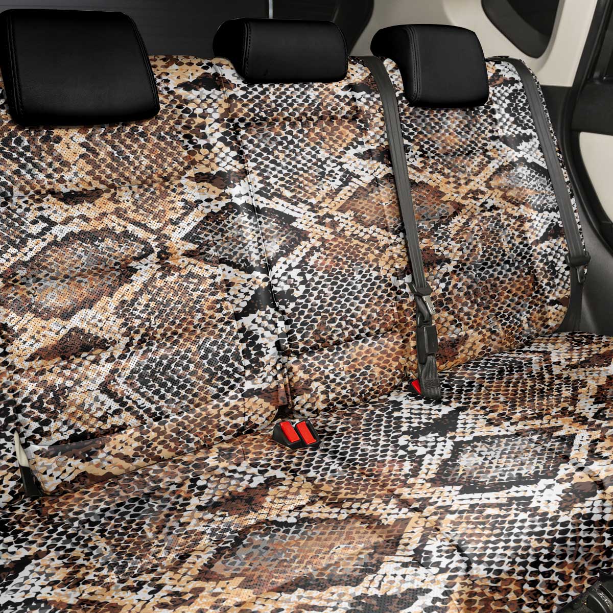 Wild Animal Skins Back Car Seat Cover Vintage Snake Skin Pattern - Wonder Print Shop
