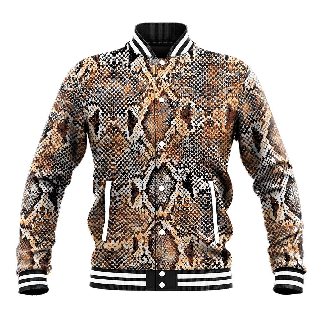 Wild Animal Skins Baseball Jacket Vintage Snake Skin Pattern - Wonder Print Shop