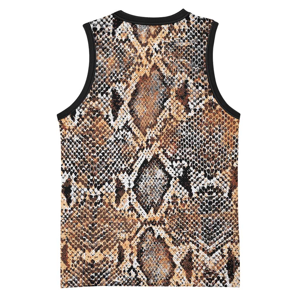 Wild Animal Skins Basketball Jersey Vintage Snake Skin Pattern - Wonder Print Shop