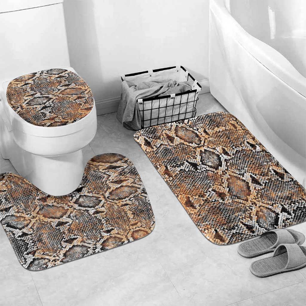 Wild Animal Skins Bathroom Set Vintage Snake Skin Pattern - Wonder Print Shop