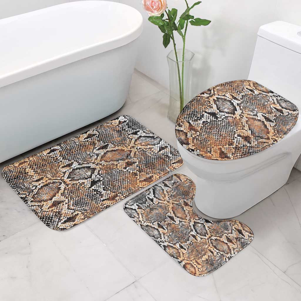 Wild Animal Skins Bathroom Set Vintage Snake Skin Pattern - Wonder Print Shop