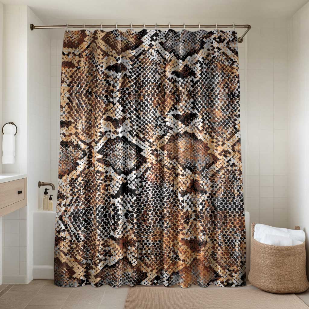 Wild Animal Skins Bathroom Set Vintage Snake Skin Pattern - Wonder Print Shop