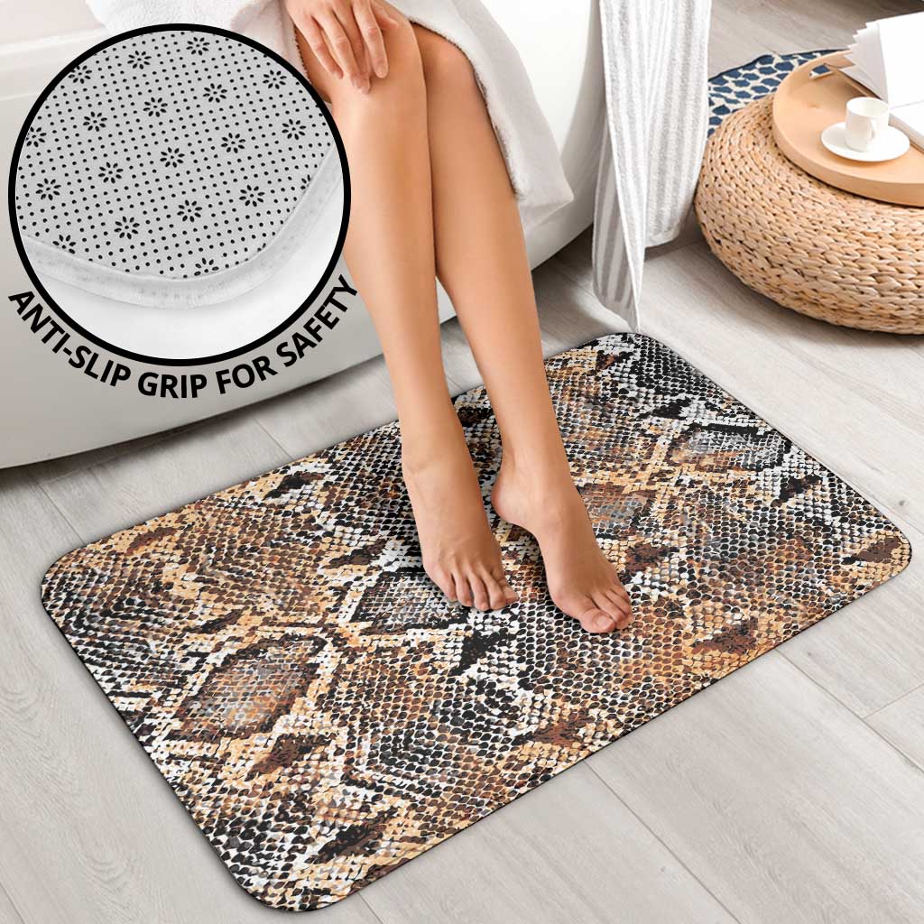 Wild Animal Skins Bathroom Set Vintage Snake Skin Pattern - Wonder Print Shop