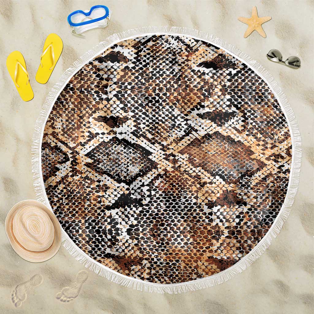 Wild Animal Skins Beach Blanket Vintage Snake Skin Pattern - Wonder Print Shop
