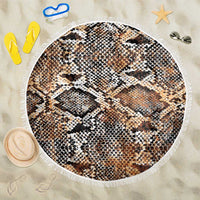 Wild Animal Skins Beach Blanket Vintage Snake Skin Pattern - Wonder Print Shop