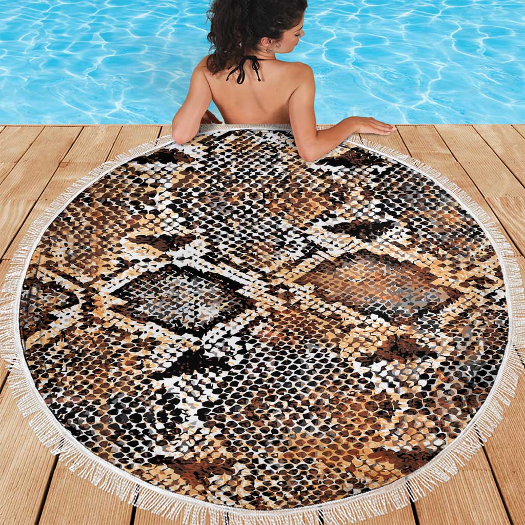 Wild Animal Skins Beach Blanket Vintage Snake Skin Pattern - Wonder Print Shop