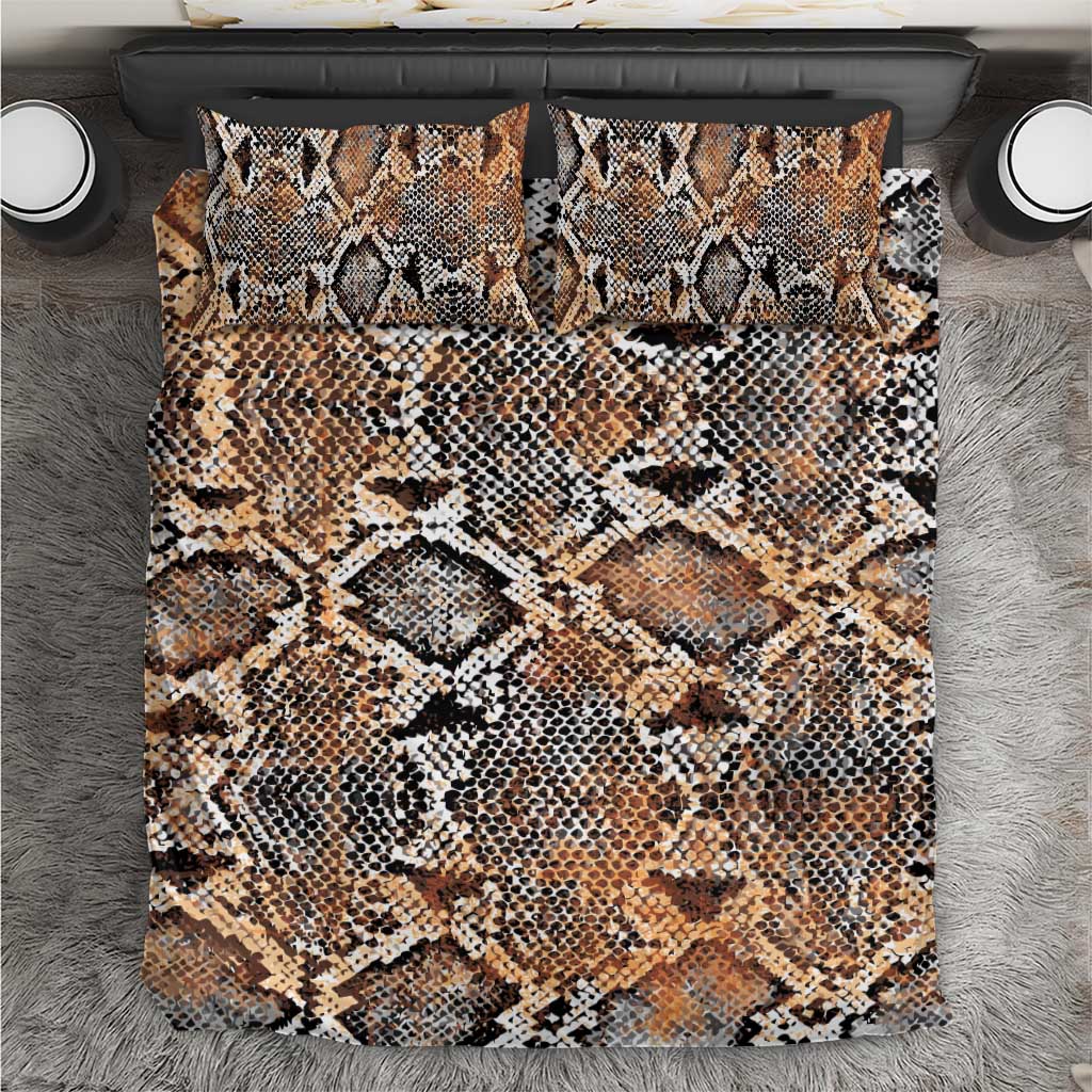 Wild Animal Skins Bedding Set Vintage Snake Skin Pattern - Wonder Print Shop