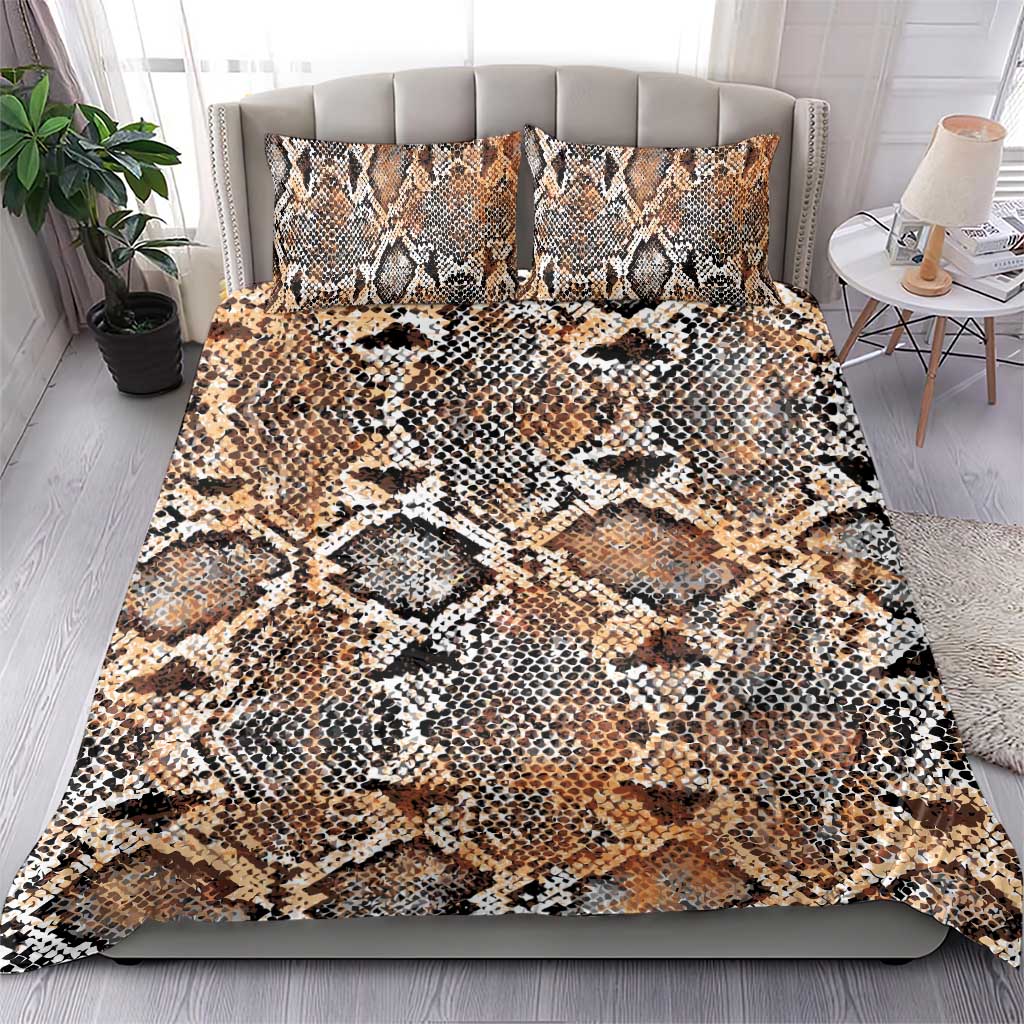 Wild Animal Skins Bedding Set Vintage Snake Skin Pattern - Wonder Print Shop