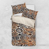 Wild Animal Skins Bedding Set Vintage Snake Skin Pattern - Wonder Print Shop