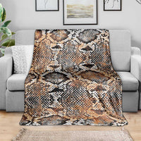 Wild Animal Skins Blanket Vintage Snake Skin Pattern - Wonder Print Shop