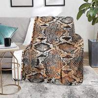 Wild Animal Skins Blanket Vintage Snake Skin Pattern - Wonder Print Shop