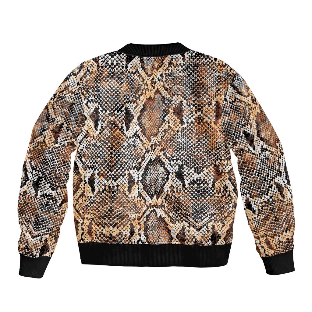 Wild Animal Skins Bomber Jacket Vintage Snake Skin Pattern - Wonder Print Shop