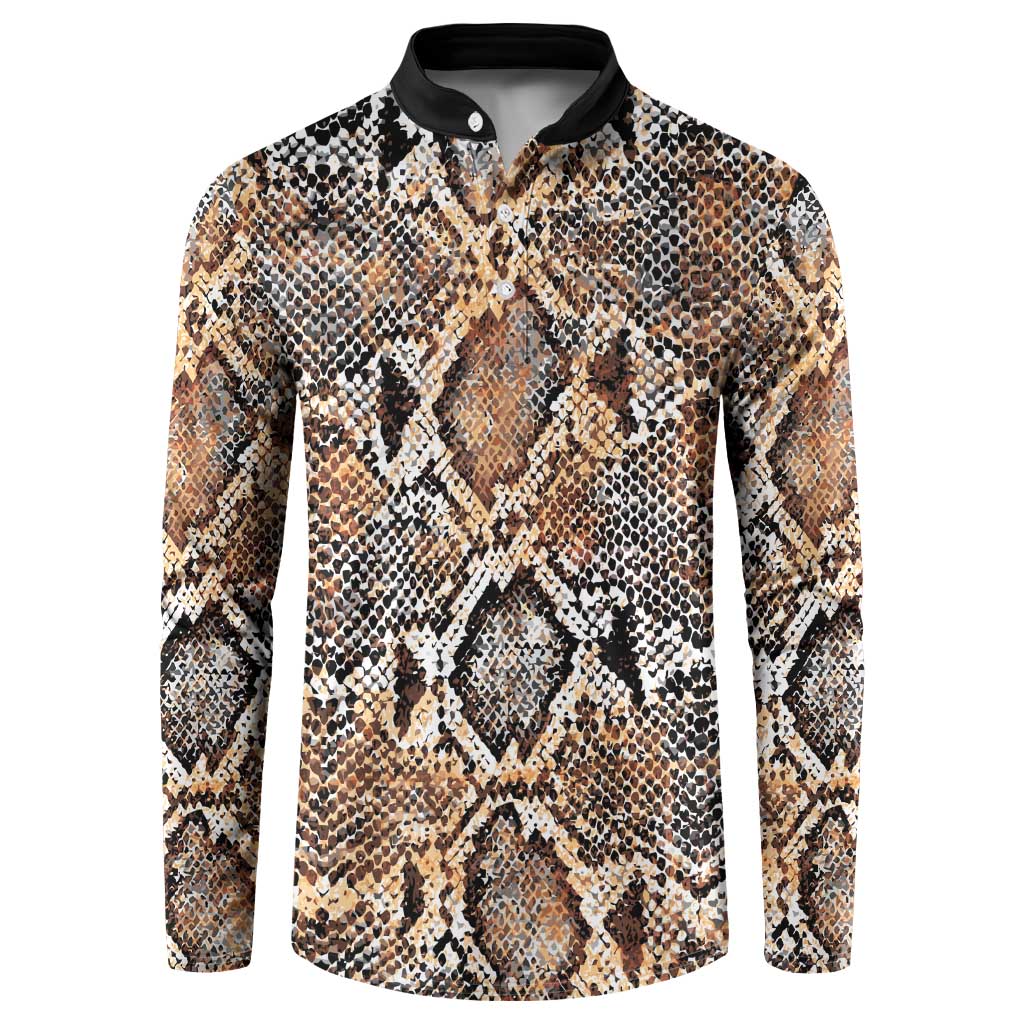 Wild Animal Skins Button Sweatshirt Vintage Snake Skin Pattern - Wonder Print Shop