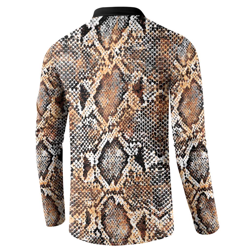Wild Animal Skins Button Sweatshirt Vintage Snake Skin Pattern - Wonder Print Shop