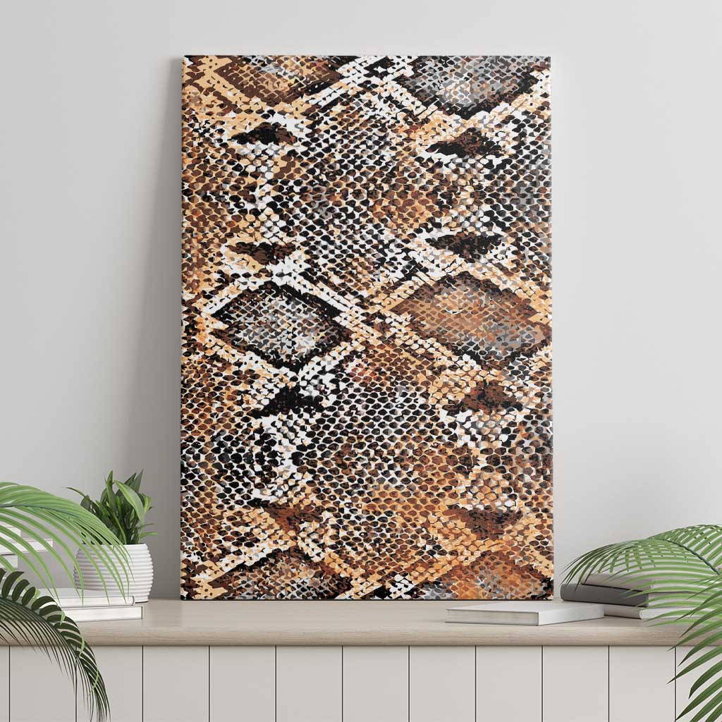 Wild Animal Skins Canvas Wall Art Vintage Snake Skin Pattern - Wonder Print Shop
