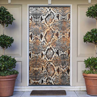Wild Animal Skins Door Cover Vintage Snake Skin Pattern - Wonder Print Shop