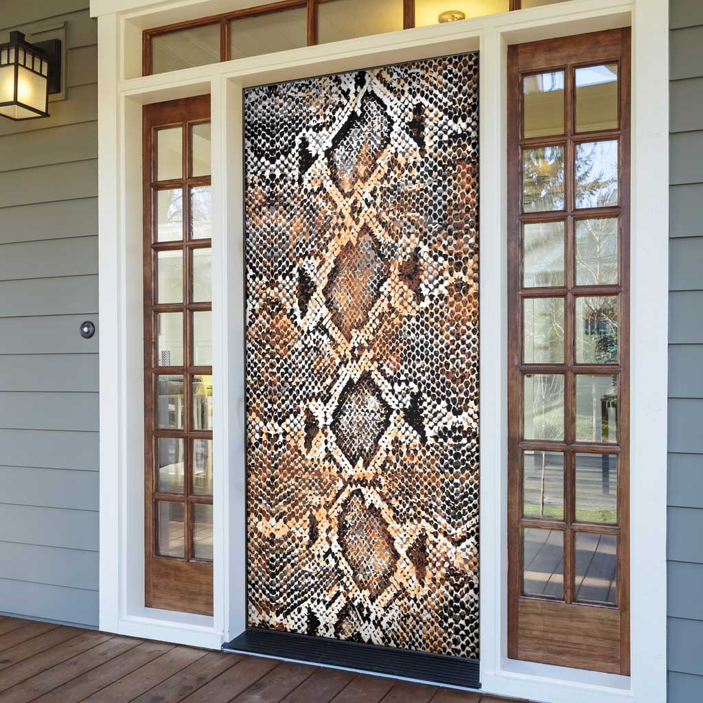 Wild Animal Skins Door Cover Vintage Snake Skin Pattern - Wonder Print Shop