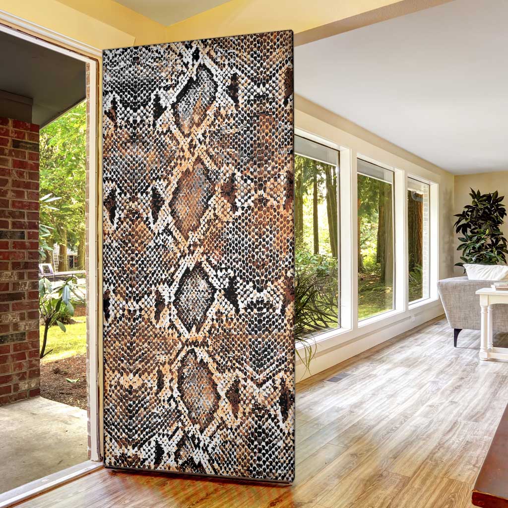 Wild Animal Skins Door Cover Vintage Snake Skin Pattern - Wonder Print Shop