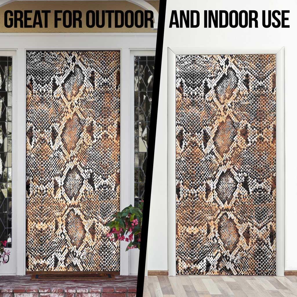 Wild Animal Skins Door Cover Vintage Snake Skin Pattern - Wonder Print Shop