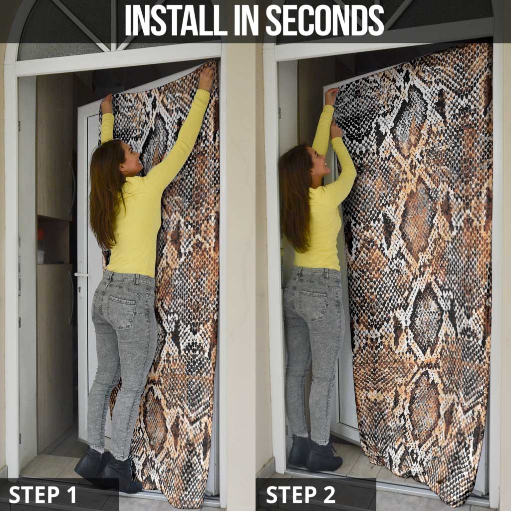 Wild Animal Skins Door Cover Vintage Snake Skin Pattern - Wonder Print Shop