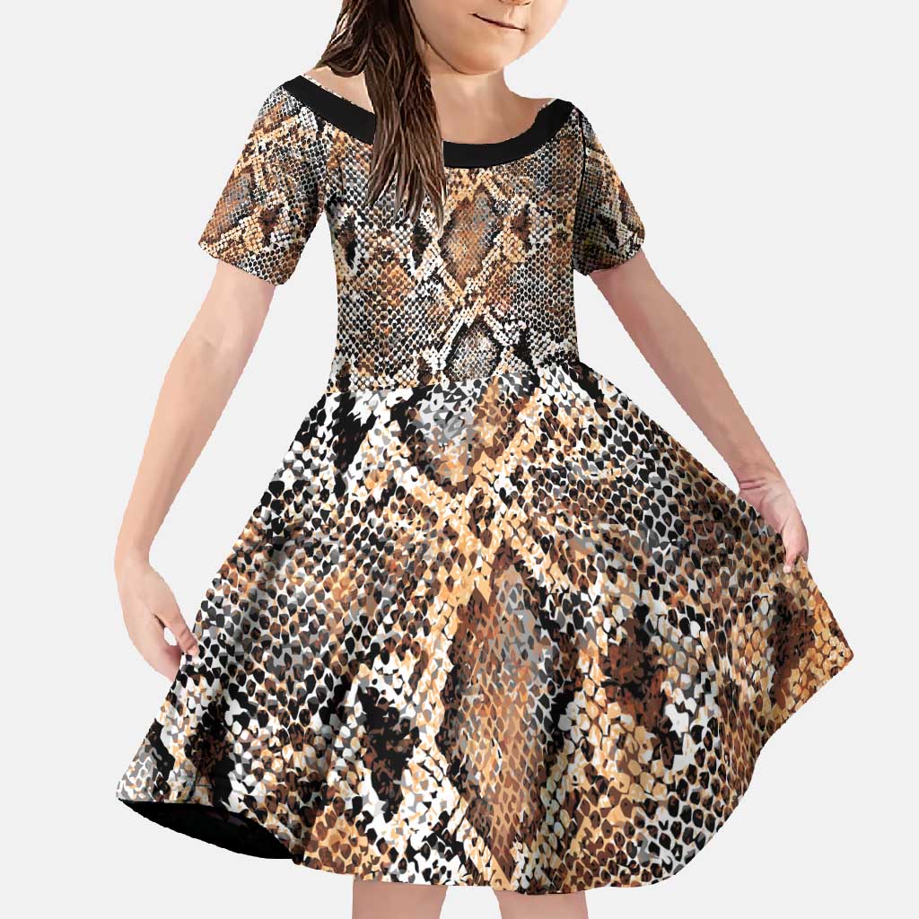 Wild Animal Skins Family Matching Summer Maxi Dress and Hawaiian Shirt Vintage Snake Skin Pattern - Wonder Print Shop