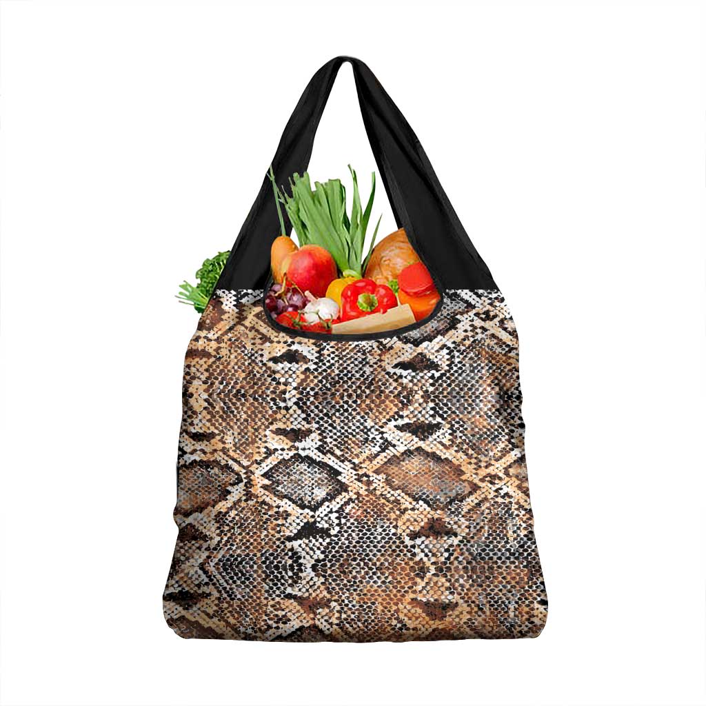 Wild Animal Skins Grocery Bag Vintage Snake Skin Pattern - Wonder Print Shop