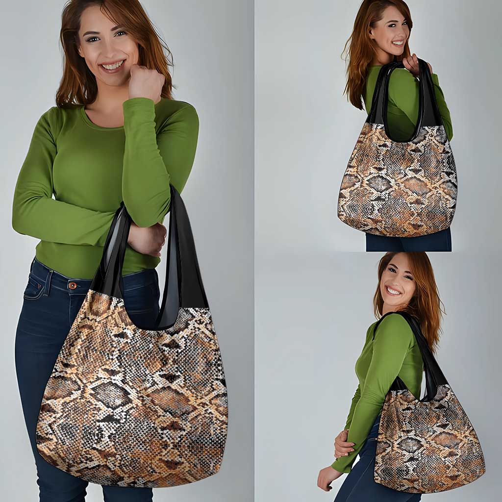 Wild Animal Skins Grocery Bag Vintage Snake Skin Pattern - Wonder Print Shop