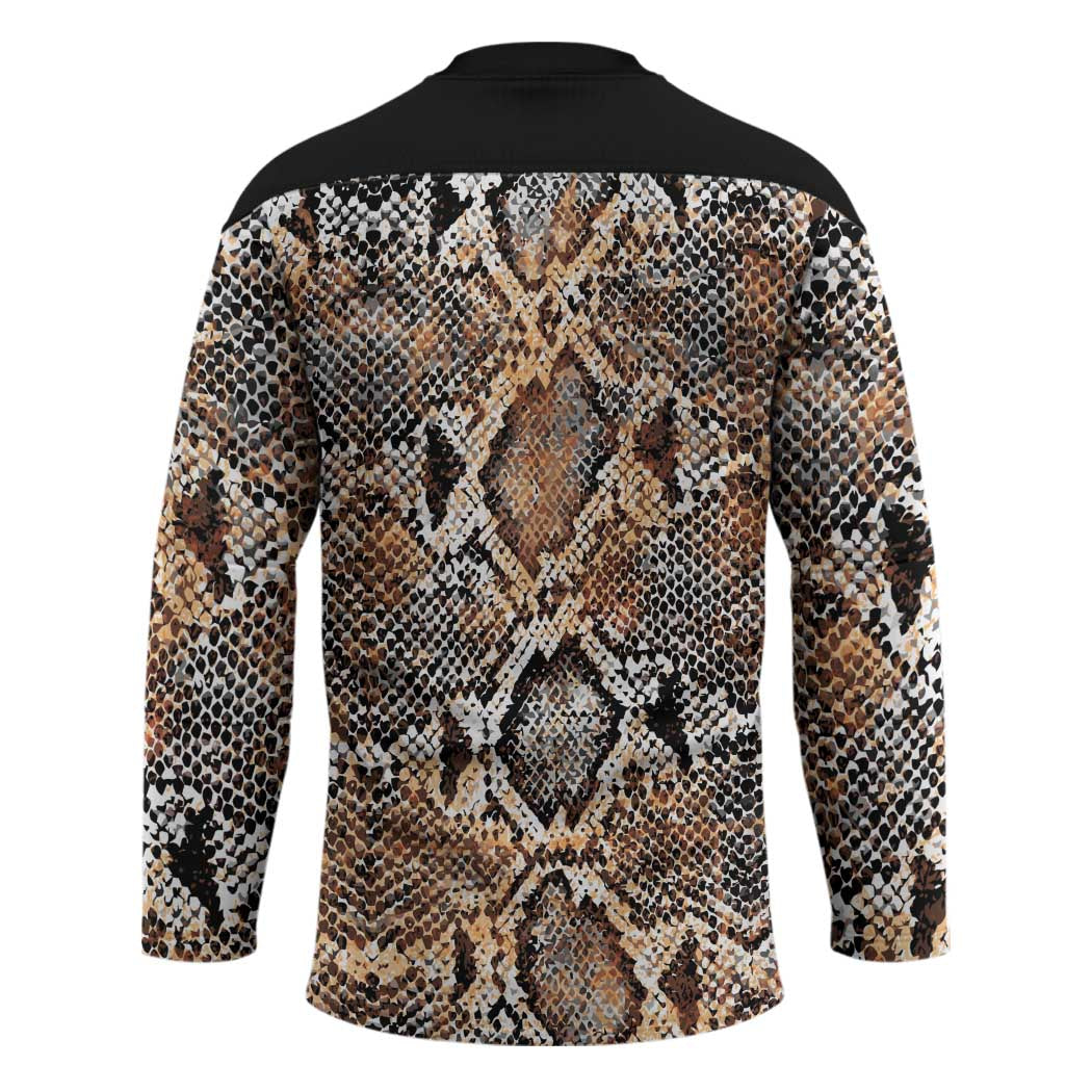 Wild Animal Skins Hockey Jersey Vintage Snake Skin Pattern - Wonder Print Shop