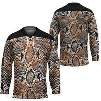 Wild Animal Skins Hockey Jersey Vintage Snake Skin Pattern - Wonder Print Shop