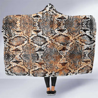 Wild Animal Skins Hooded Blanket Vintage Snake Skin Pattern - Wonder Print Shop