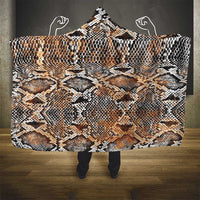 Wild Animal Skins Hooded Blanket Vintage Snake Skin Pattern - Wonder Print Shop