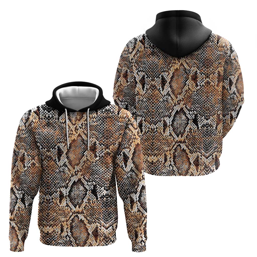 Wild Animal Skins Hoodie Vintage Snake Skin Pattern - Wonder Print Shop
