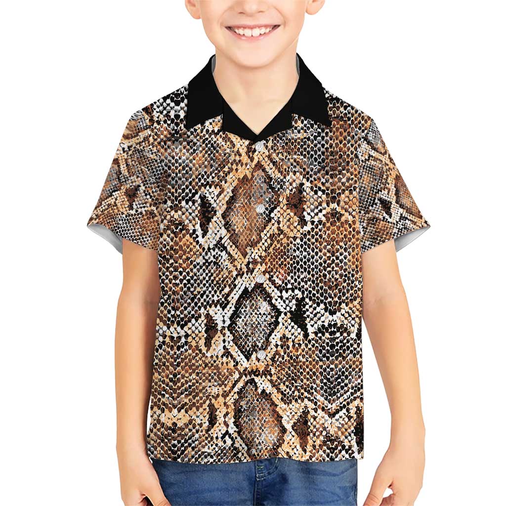 Wild Animal Skins Kid Hawaiian Shirt Vintage Snake Skin Pattern - Wonder Print Shop