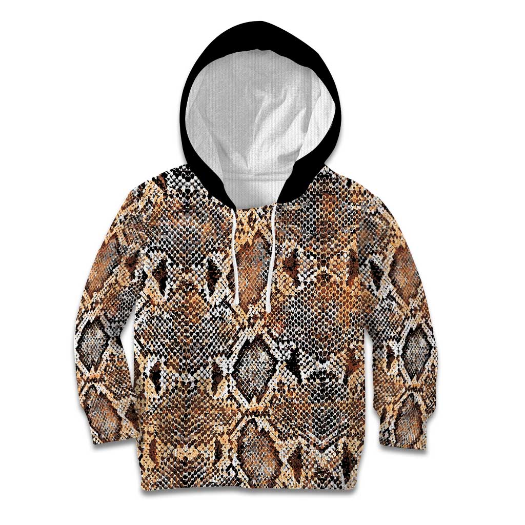 Wild Animal Skins Kid Hoodie Vintage Snake Skin Pattern - Wonder Print Shop