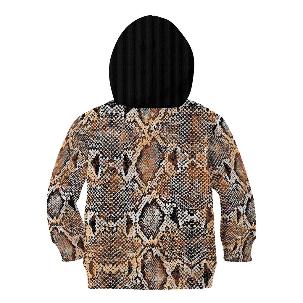 Wild Animal Skins Kid Hoodie Vintage Snake Skin Pattern - Wonder Print Shop