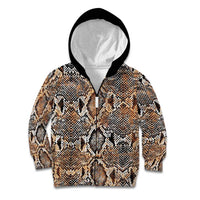 Wild Animal Skins Kid Hoodie Vintage Snake Skin Pattern - Wonder Print Shop