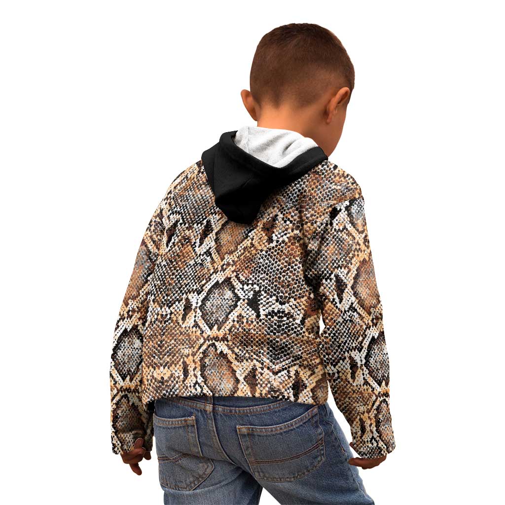 Wild Animal Skins Kid Hoodie Vintage Snake Skin Pattern - Wonder Print Shop