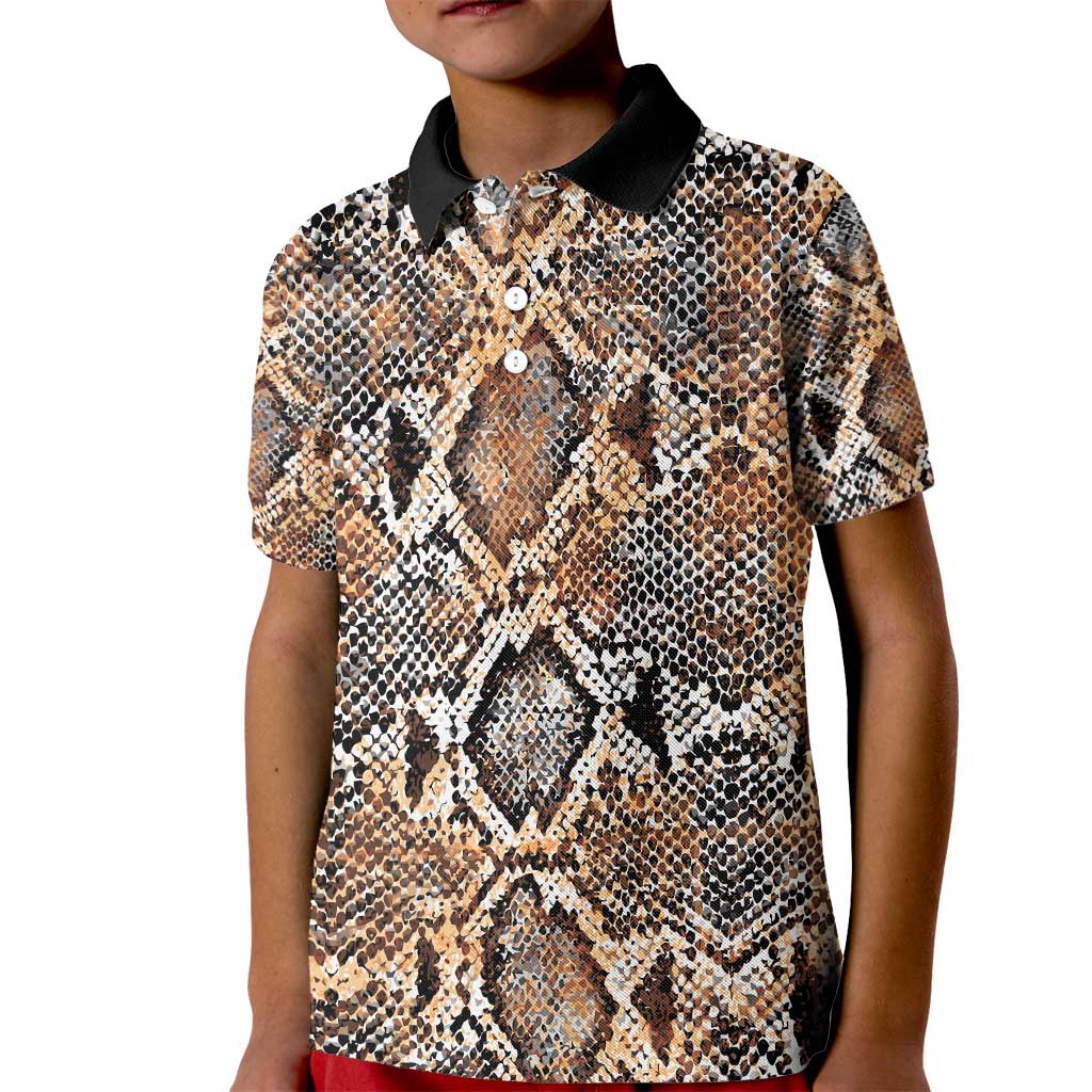 Wild Animal Skins Kid Polo Shirt Vintage Snake Skin Pattern - Wonder Print Shop