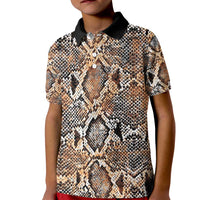 Wild Animal Skins Kid Polo Shirt Vintage Snake Skin Pattern - Wonder Print Shop