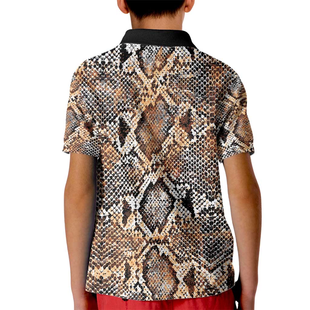 Wild Animal Skins Kid Polo Shirt Vintage Snake Skin Pattern - Wonder Print Shop